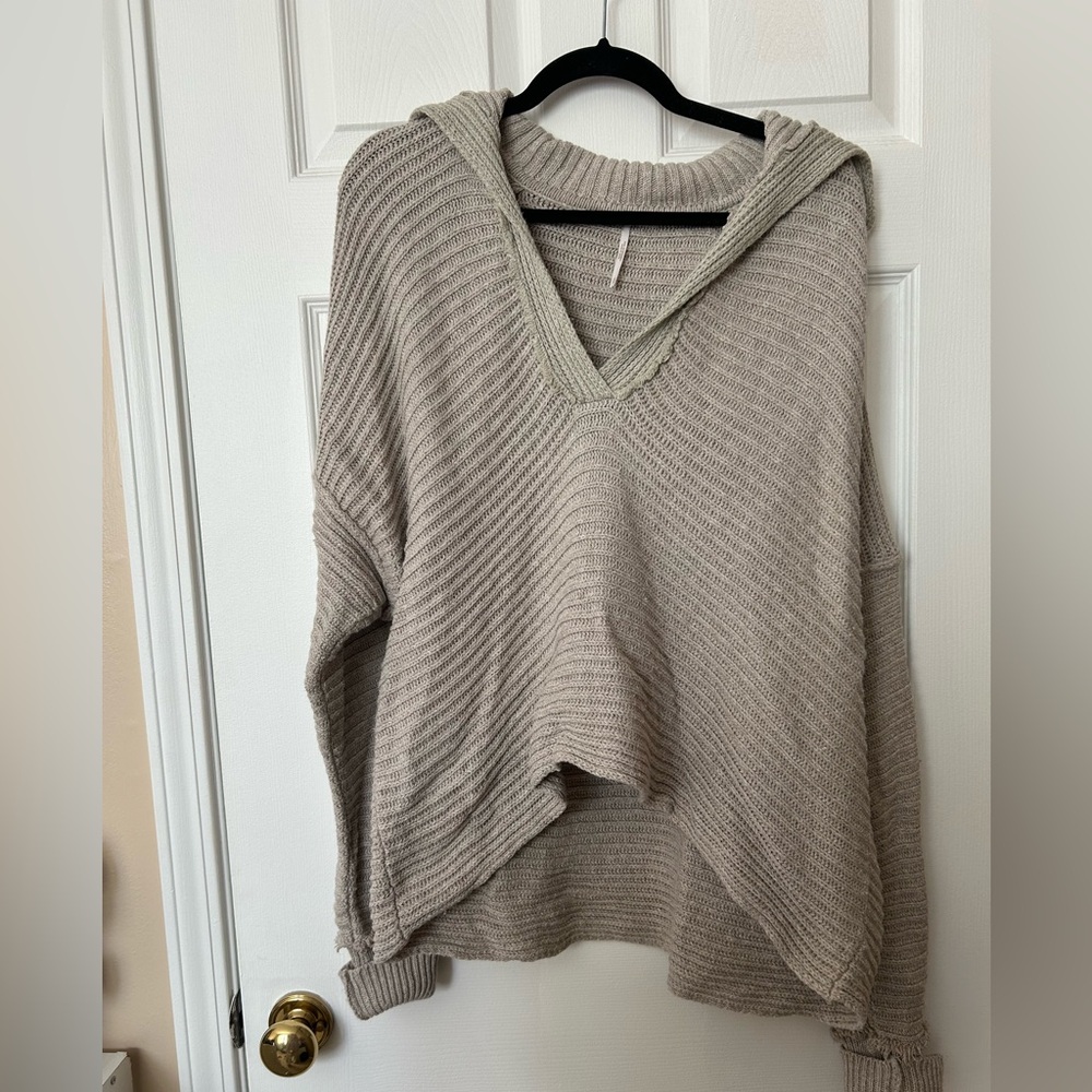 Free People Marlie Pullover - Oversized, Taupe/Beige/Grey - Picture 4 of 6